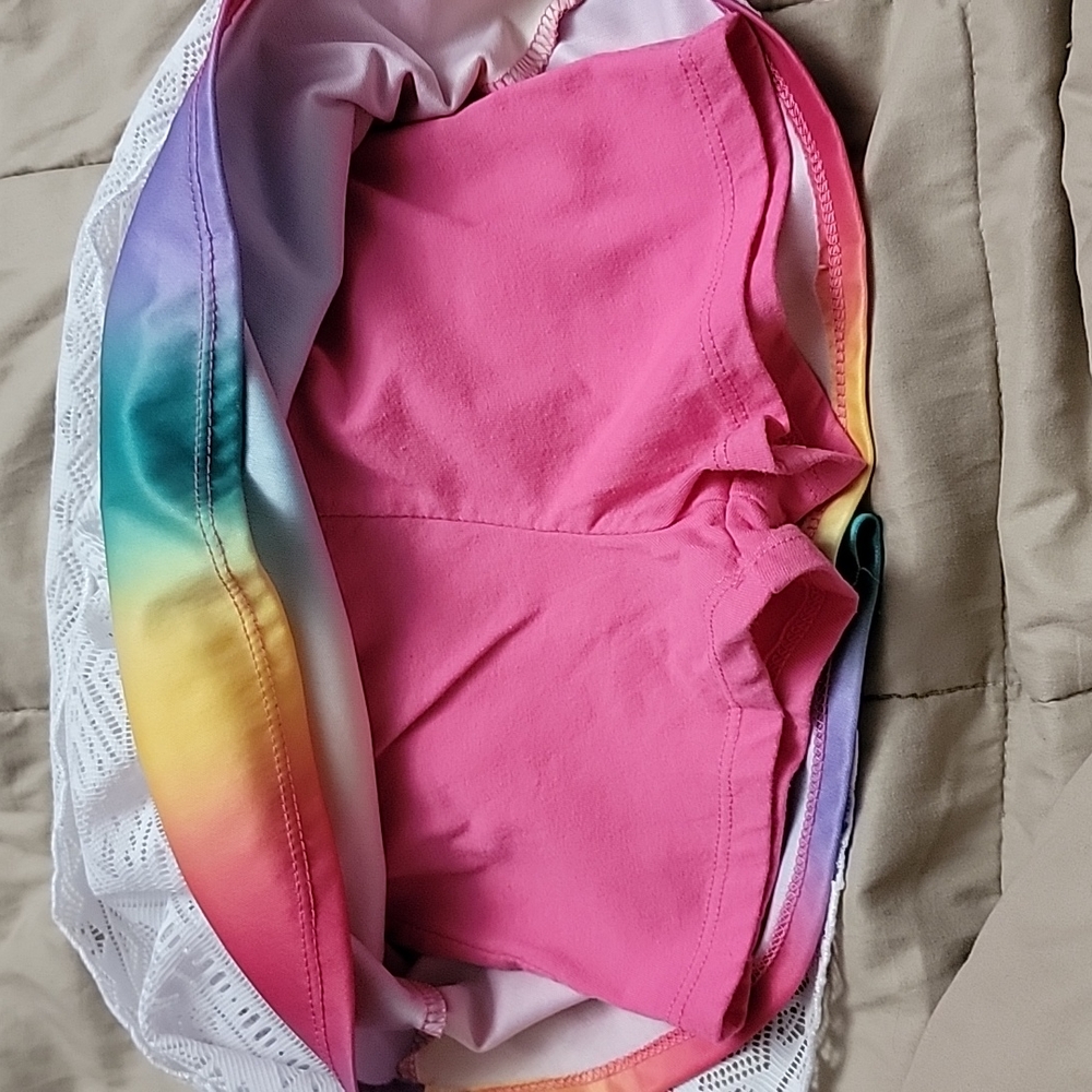 Healthtex White Over Rainbow Girl Skort/Skirt - Picture 5 of 8